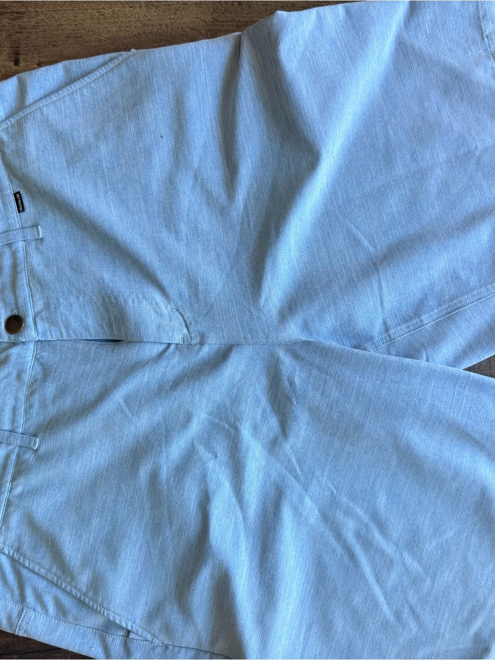 Hurley Light Blue Men's Flat-Front Shorts